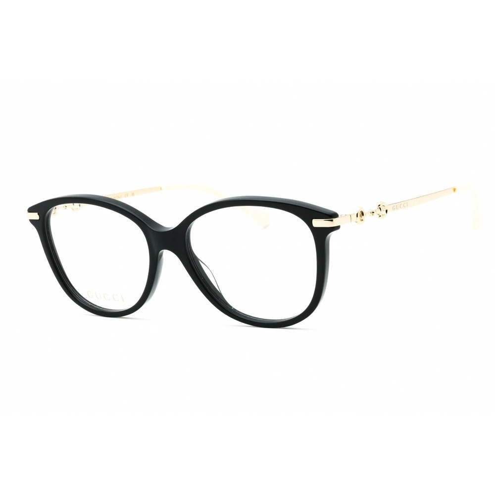 Gucci GG0967O Eyeglasses Black Gold Acetate Cat-Eye